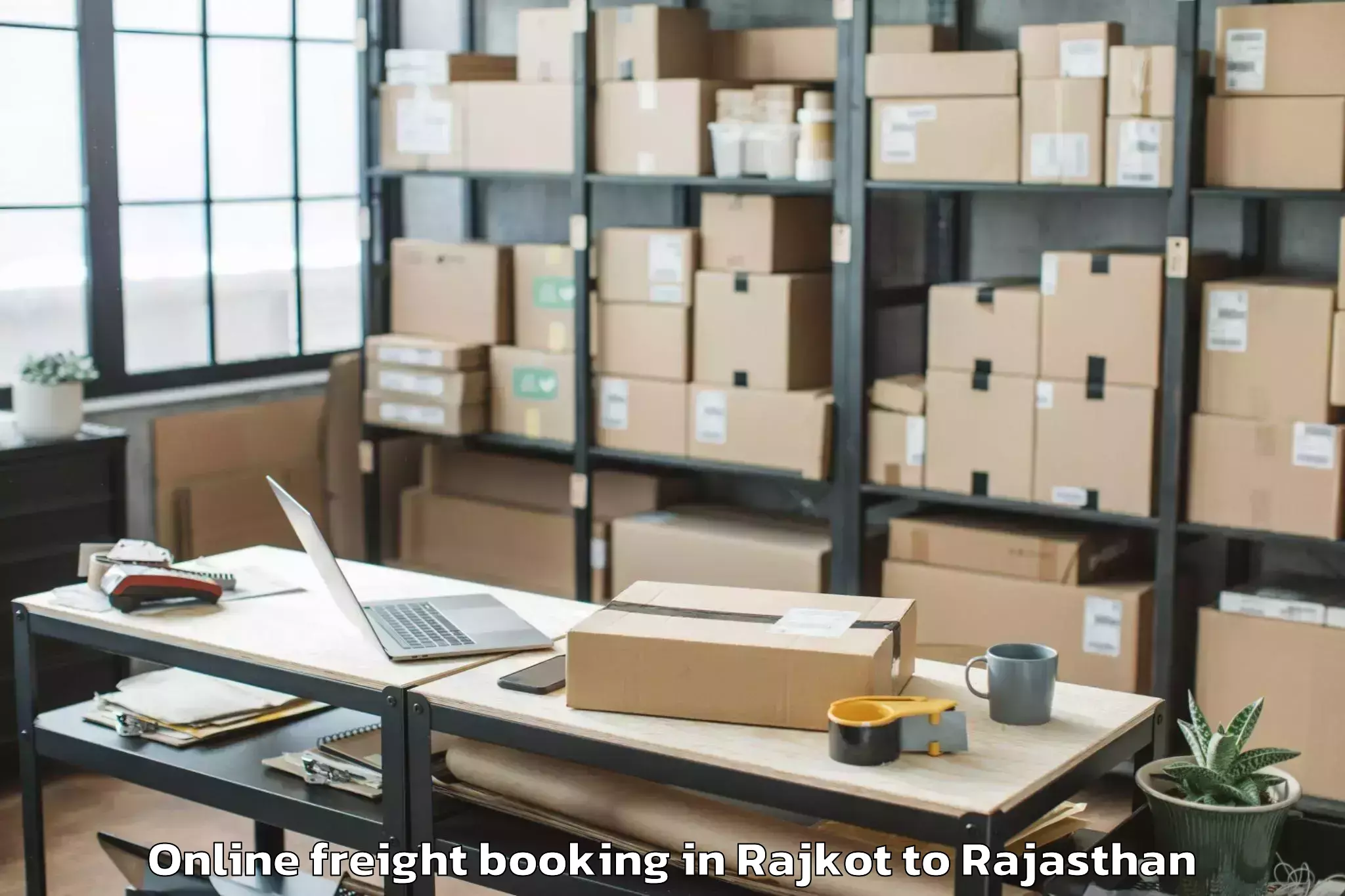 Professional Rajkot to Dholpur Online Freight Booking